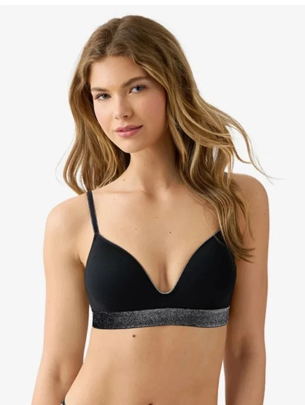 b.tempte'd Room Service Wire Free T-Shirt Lightly Padded Black Glitter Band 30D